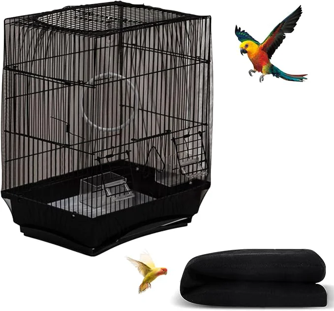 Original Design Bird Cage Seed Catcher Seed Catcher Guard Net Cover Parrot Nylon Mesh Net Consistent