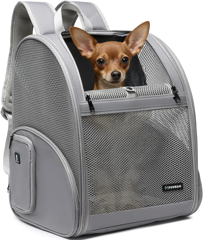 Consistent Pet Backpack Carrier ，Large Cat Carrier Backpack Up to 20 Lbs Verified