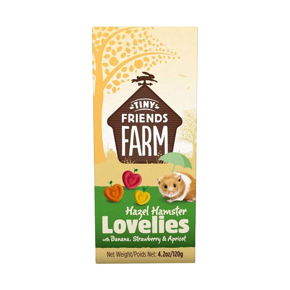 Proven Tiny Friends Farm Hazel Hamster Lovelies Baked Treats with Banana Strawberry Apricot 4.2-oz Traditional