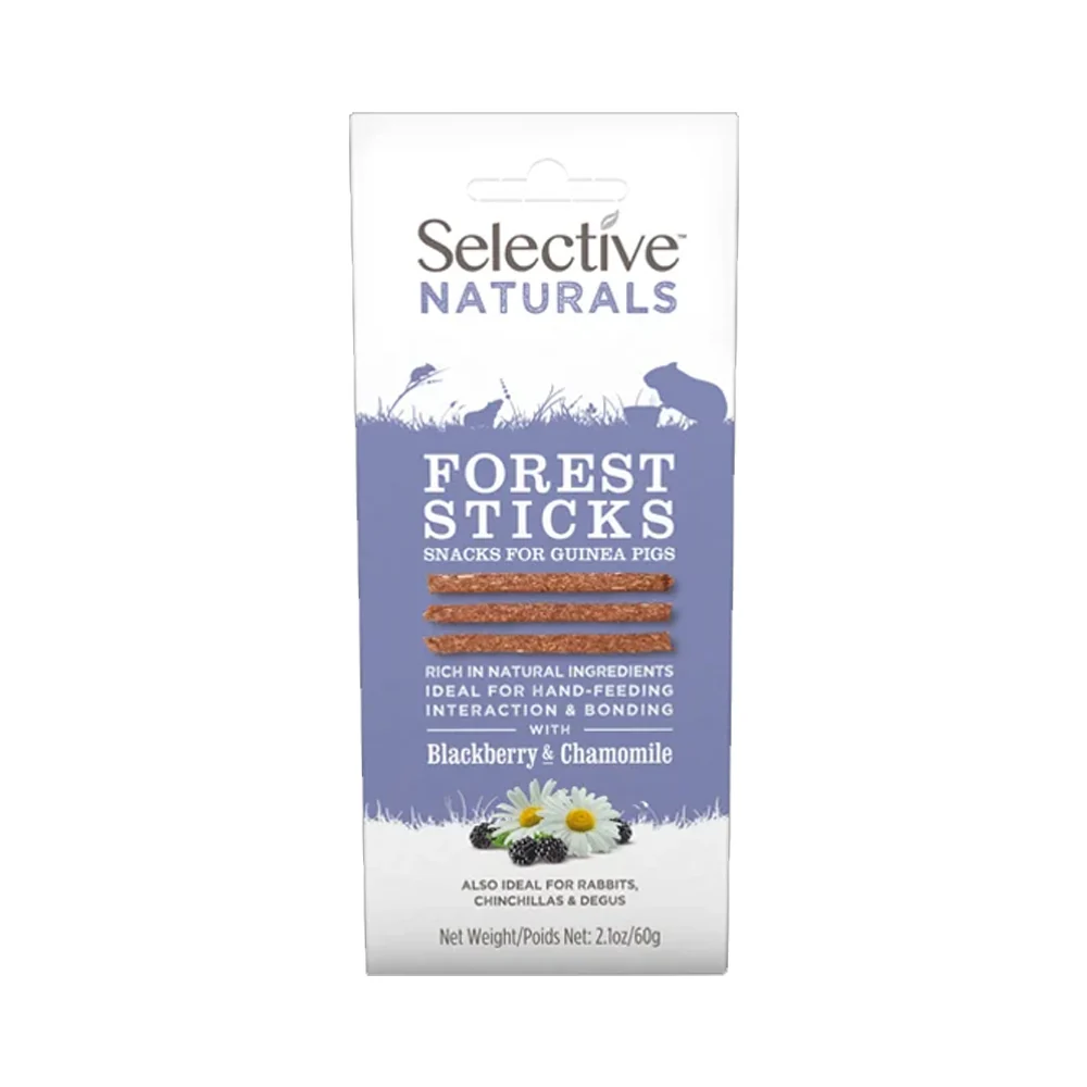Environmentally Friendly Science Selective Forest Sticks with Blackberry Chamomile Guinea Pig Treats 2.1-oz Fine