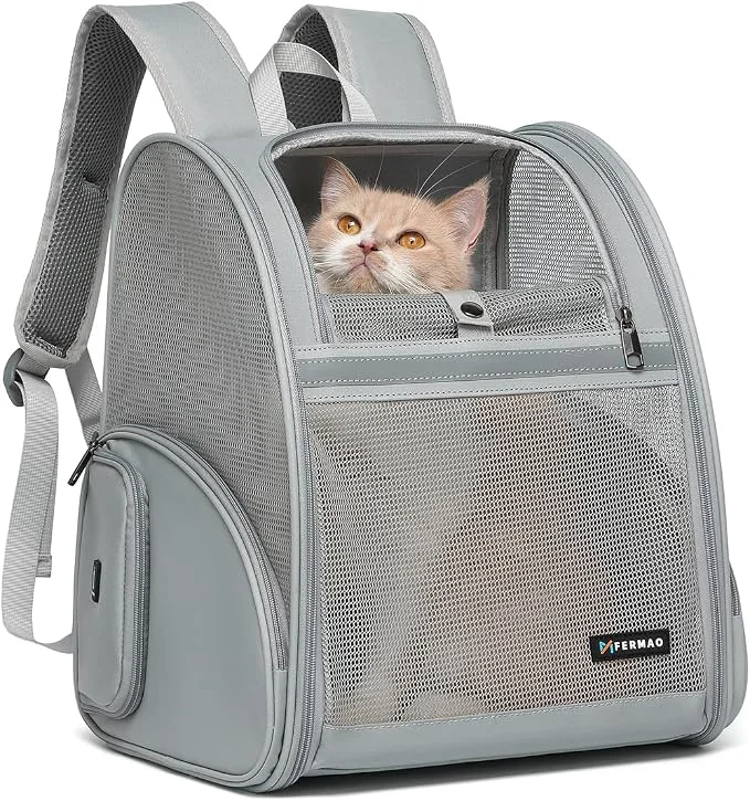 Secure Cat Backpack Carrier for Small Dogs and Medium cat Puppy Kitten Bunny Pet Proven