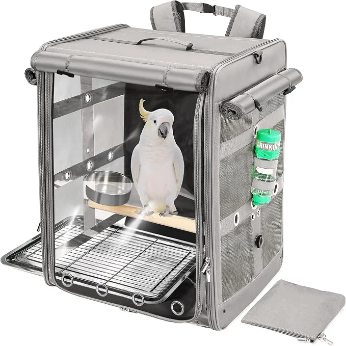 Organic Suertree Bird Carrier Travel Cage Cockatoo Carrier Parrot Travel Backpack First-Class