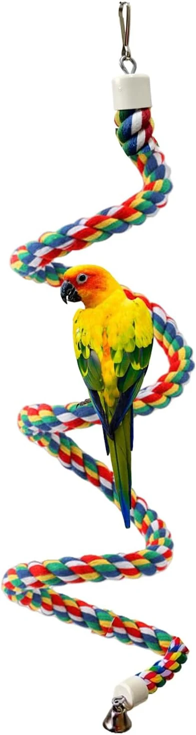 Long-Lasting 79'' Bird Perch Bird Rope Perch Birds Swing Set Bird perches Authentic