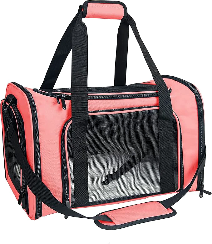Exceptional Soft Sided Carrier for Small Medium Cats Dogs TSA Airline Collapsible Quality