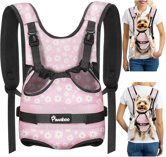 Verified Pawaboo Pet Dog Front Carrier Backpacks Legs Out Pet Carrier Backpack Pure