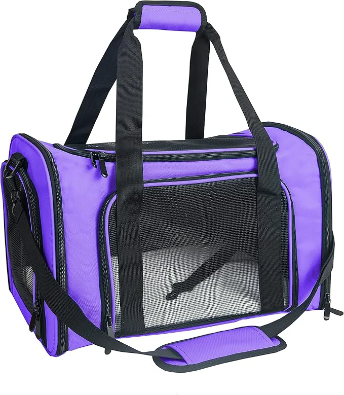 Unique Soft Sided Carrier for Small Medium Cats Dogs Removable Pad Collapsible Travel Effective