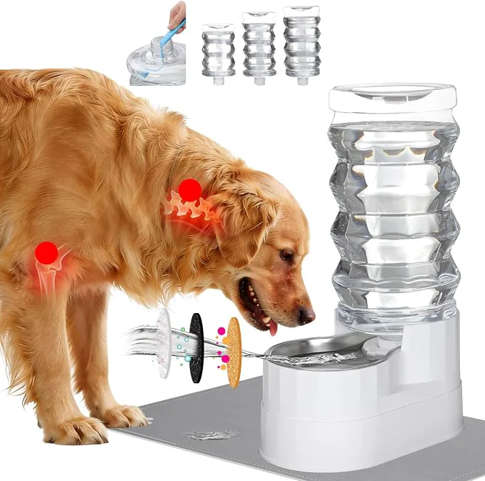 Reliable RIZZARI Large Water Dispenser for Dogs 9L Automatic Stainless Steel Gravity Unique