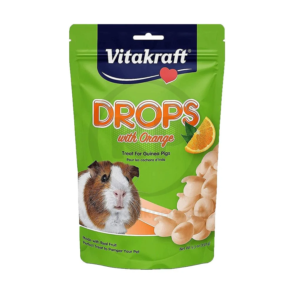 Next-Generation Vitakraft Drops With Orange Treats for Guinea Pigs 5.3-oz Trendy