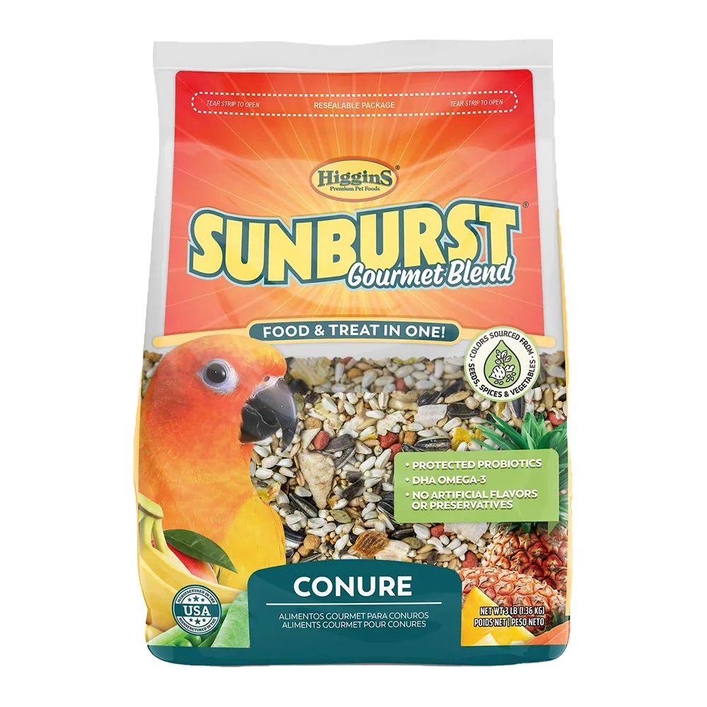 Contemporary Higgins Sunburst Gourmet Blend Conure Bird Food 3-lb Verified