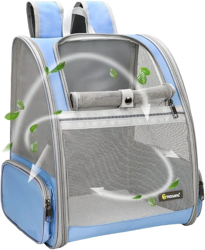 Reliable Texsens Pet Backpack Carrier for Small Cats Dogs Ventilated Design Safety Dependable