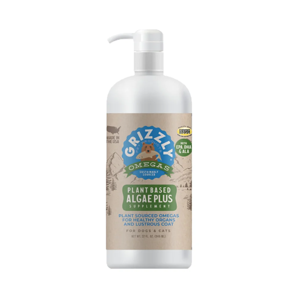 Fashionable Grizzly Omegas Plant Based Algae Plus Food Supplement for Dogs Cats 32-oz Crafted