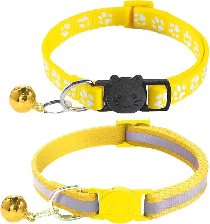 Sustainable 2 Pack Breakaway Cat Collars Lightweight