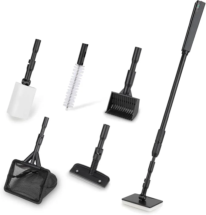 Trendy hygger 6-in-1 Aquarium Cleaning Tools 6 Clean Heads Effective