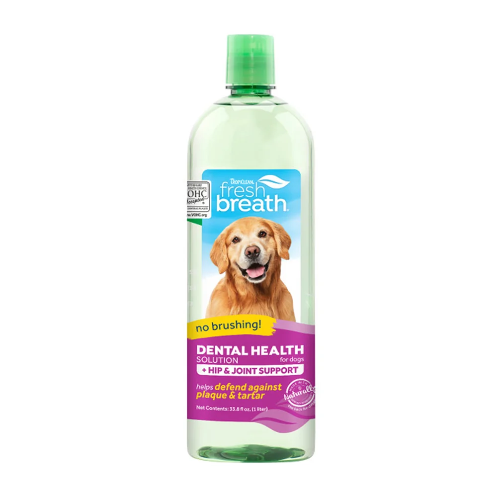Consistent TropiClean Fresh Breath Oral Care Water Additive Plus Hip Joint for Dogs 33.8-oz Lightweight
