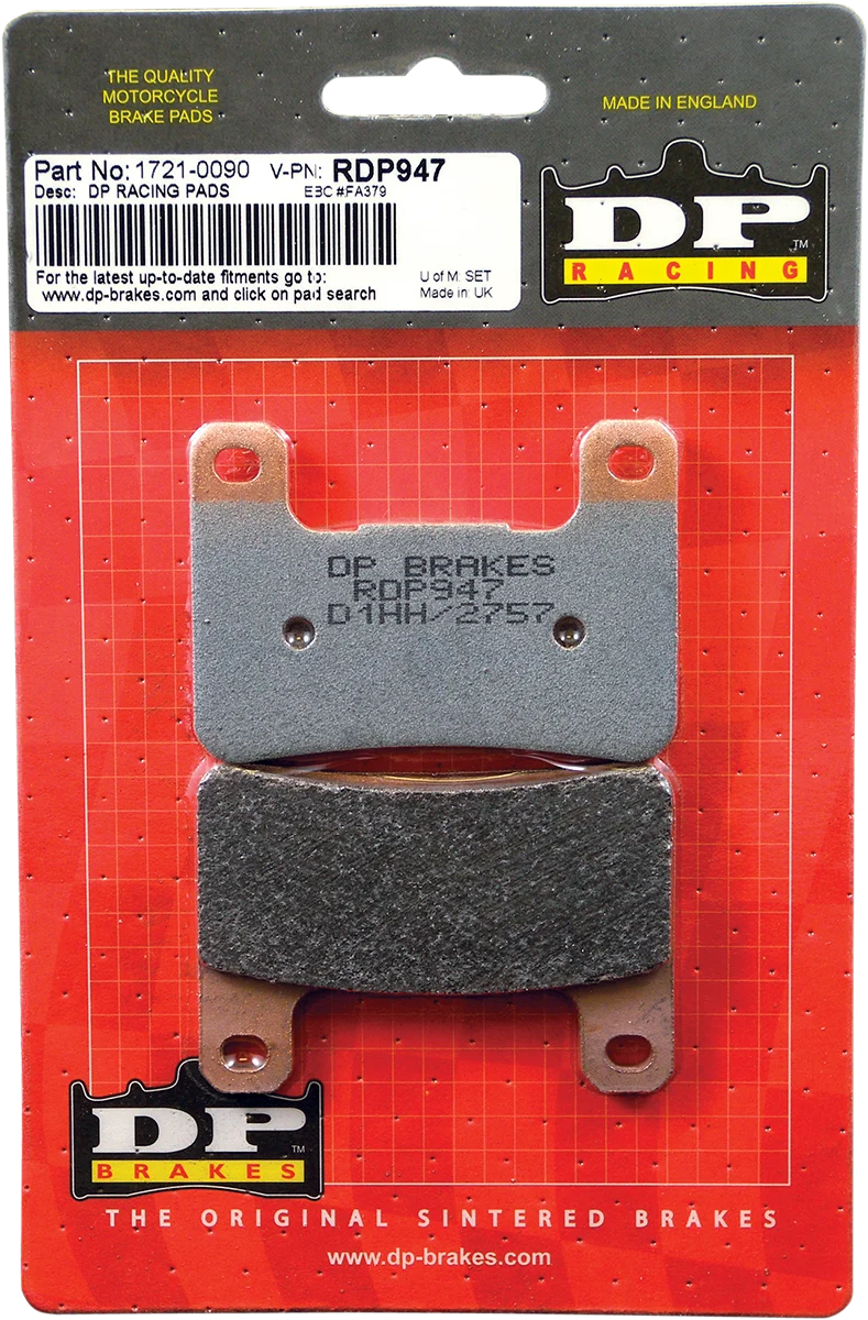 Effective DP BRAKES RDP Racing Brake Pads - Kawasaki Suzuki RDP947 Consistent
