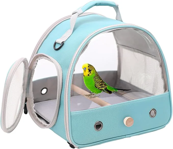 High-Performance Small Bird Travel Cage Carrier Portable Parrot Parakeet Carrier Innovative