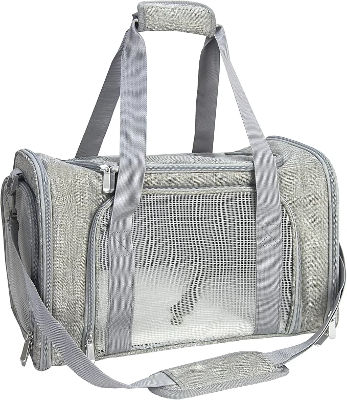 Environmentally Friendly Soft Sided Carrier for Small Medium Cats Dogs TSA Airline Collapsible Responsible