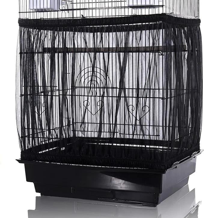 Proven Tamu style Bird Cage Seed Catcher Stretchy Form Fitting Mesh Skirt Cover High-Quality