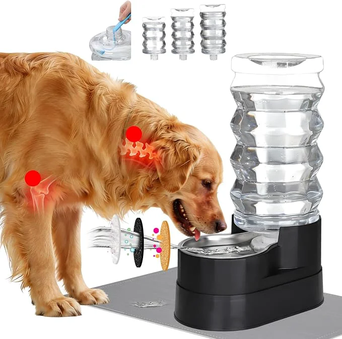 Superior RIZZARI Automatic Dog Water Dispenser 9L Black d Feeder Eco-Friendly