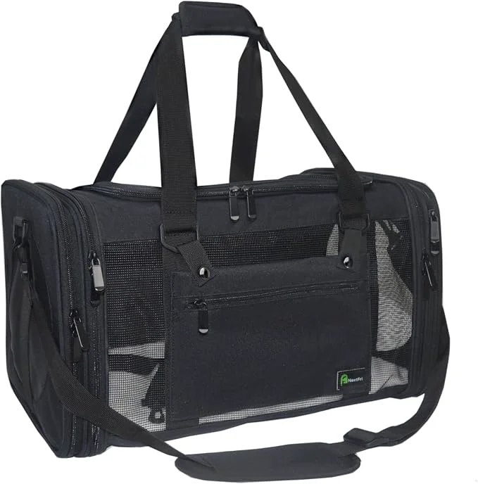 Clean Soft-Sided Pet Carrier for Cats Small Dogs of 15 Lbs Medium Black Relaxed