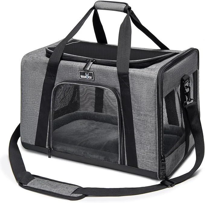 Organic Pet Carrier for Medium Large Cats and Dogs Dog Carrier Travel Bag High-Grade