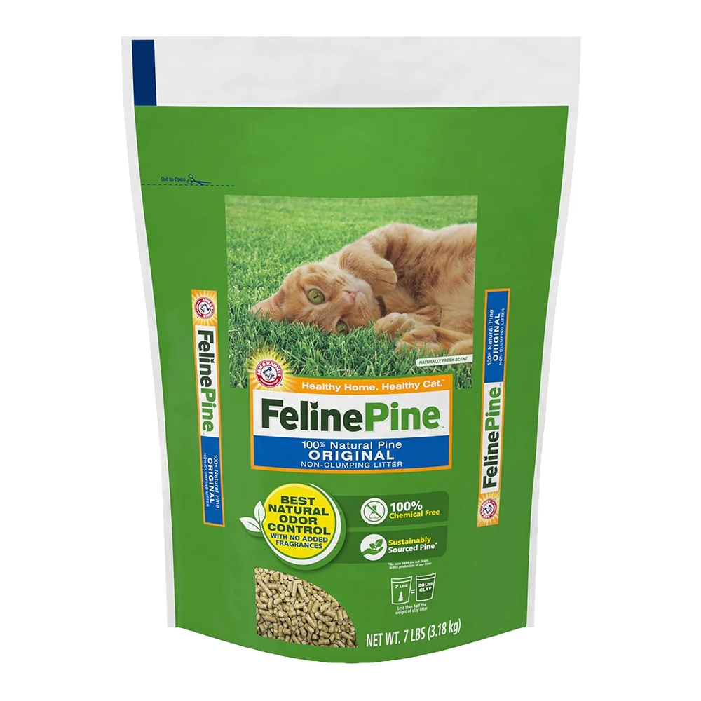 Verified Feline Pine Non-Clumping Natural Pine Cat Litter 7-lb Fast