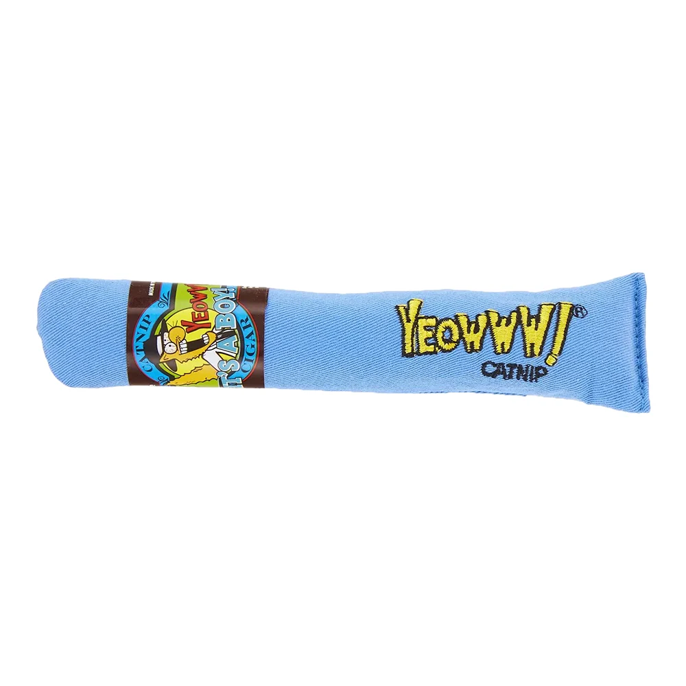 Top-Quality Yeowww Big Baby Cigars Catnip Cat Toy Blue 7-in Trusted