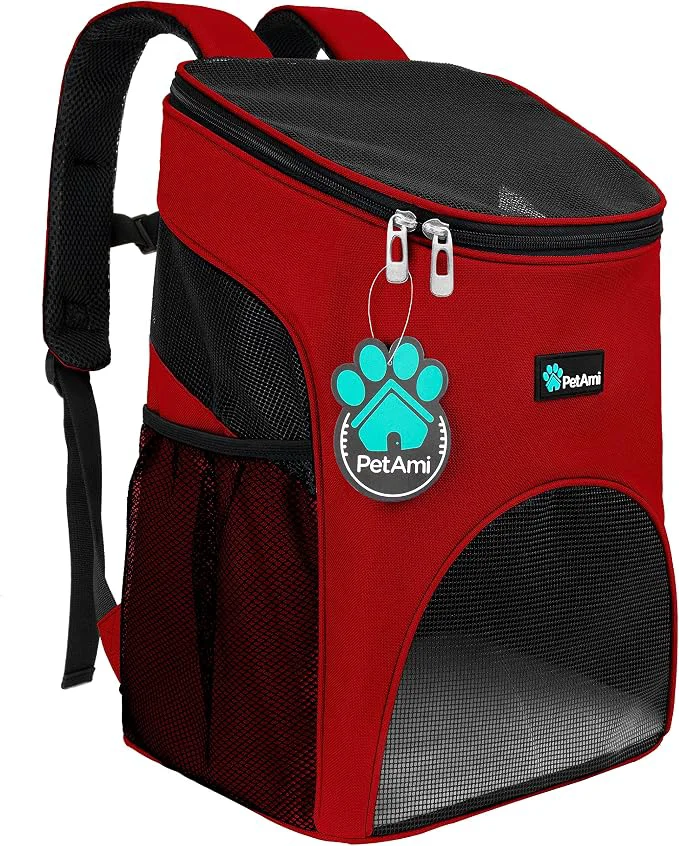 Sophisticated PetAmi Small Dogs and Cat Backpack Carrier Airline Pet Backpack Powerful