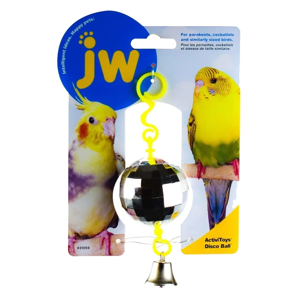 Optimized JW Pet ActiviToy Disco Ball Bird Toy Multicolor Small Medium Stylish