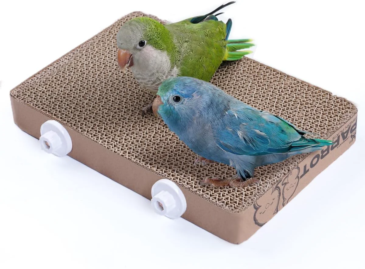 Powerful 12.3 Inch Paper Bird Toys Bird Platform Parrot Toy Help Birds Clean Beak Release Stress Reduce Boredom - Suitable for Budgie Cockatiel Lovebird and Other Small to Medium-Sized Pet Birds Casual