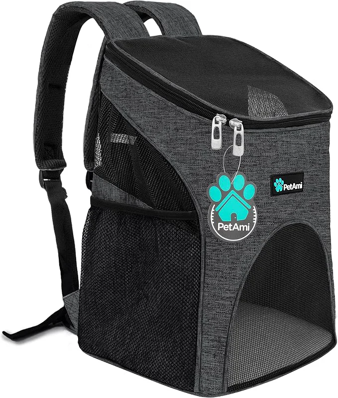 Convenient PetAmi Small Dogs and Cat Backpack Carrier Airline Pet Backpack High-Quality