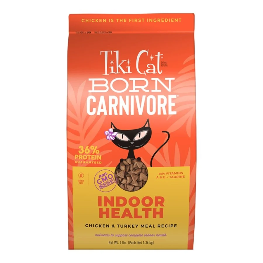 Efficient Tiki Pets Cat Born Carnivore Indoor Health Dry Cat Food Chicken Turkey Meal 3-lb Fashionable