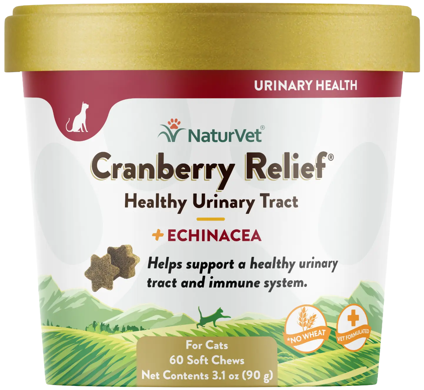World-Class NaturVet Cranberry Relief Plus Echinacea Soft Chews for Cats 60 Count 3.1-oz Specialty