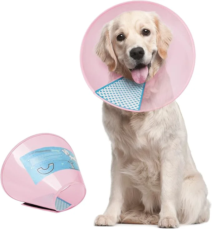 Green Supet Dog Cone Collar Adjustable After Surgery Comfortable Pet Recovery Collar