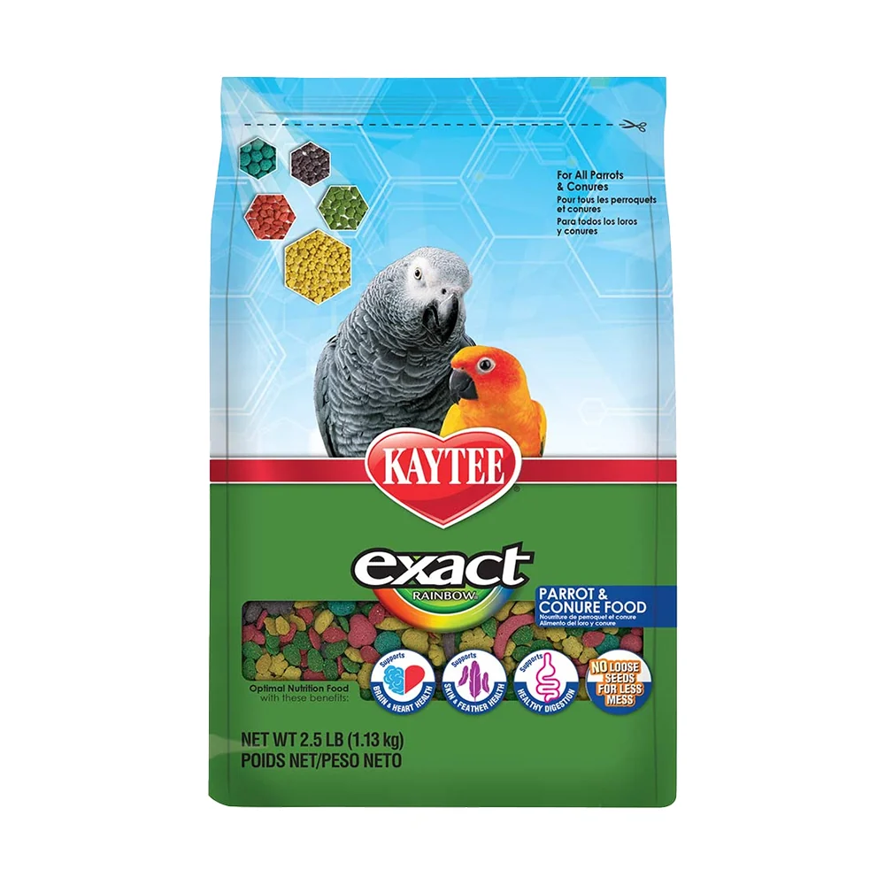Long-Lasting Kaytee Exact Rainbow Parrot Conure Food 2.5-lb Original Design