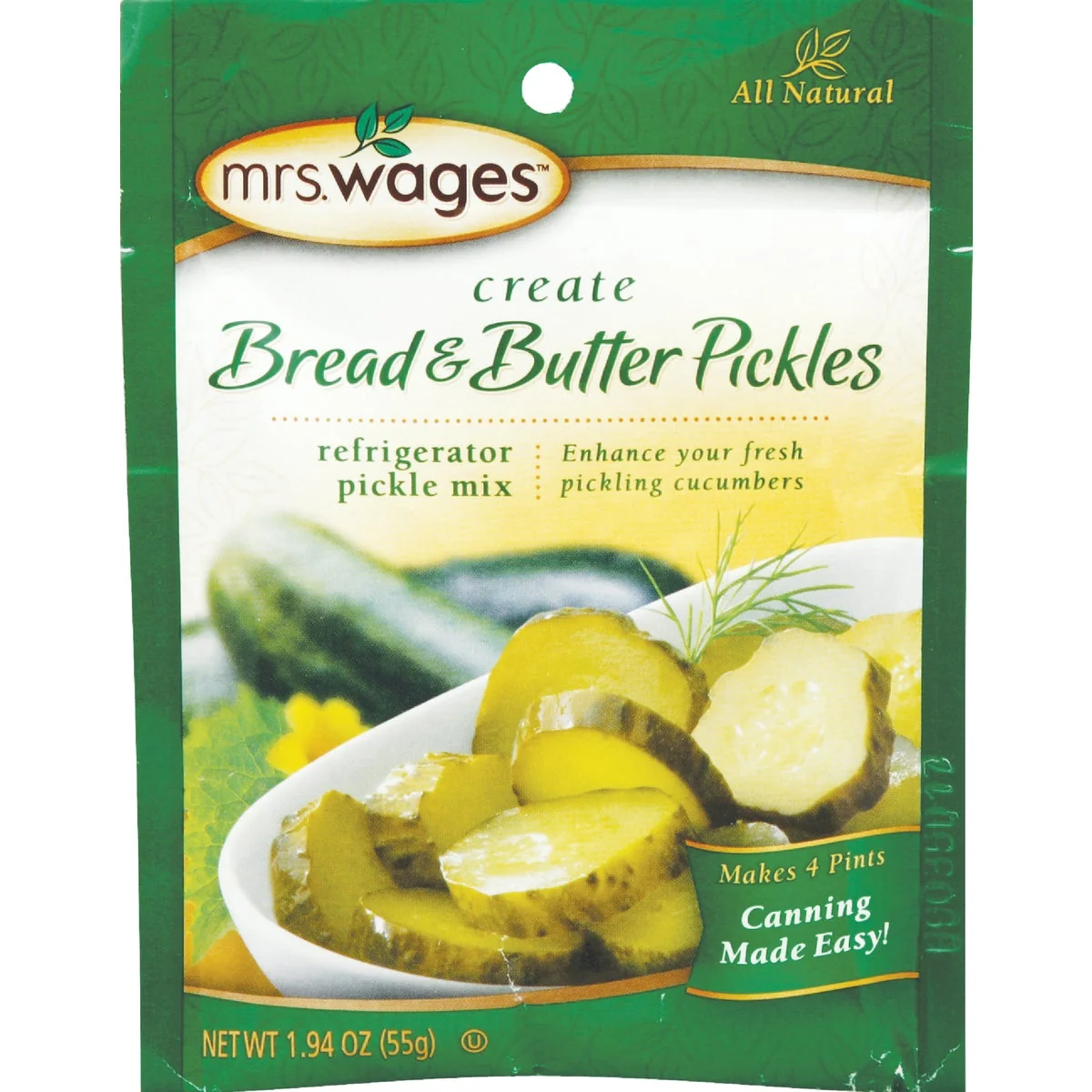 Easy-to-Use Mrs. Wages 1.94 Oz. Bread Butter Refrigerator Pickling Mix Healthy