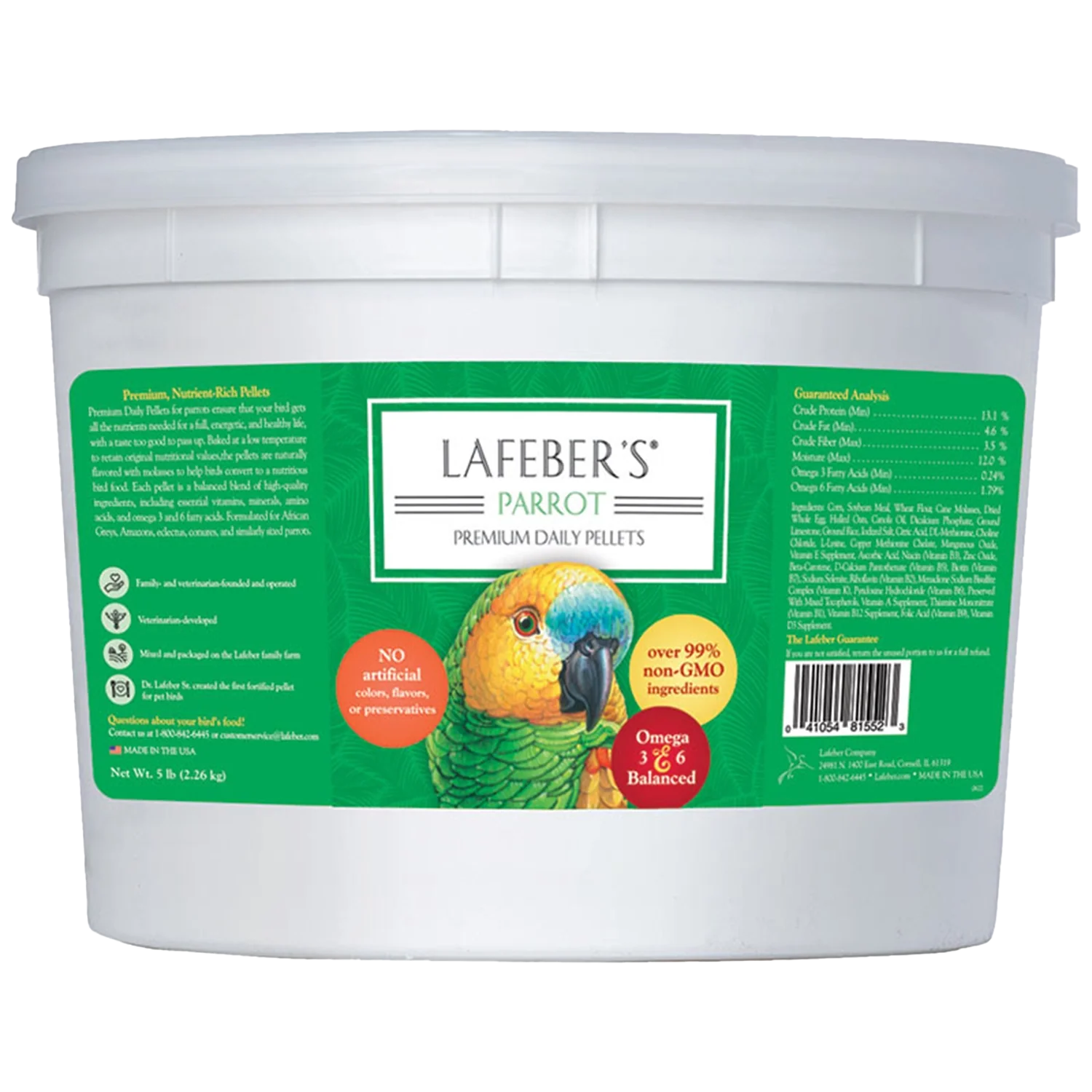 High-End Lafeber Premium Daily Pellets Parrot Bird Food 5-lb Specialty