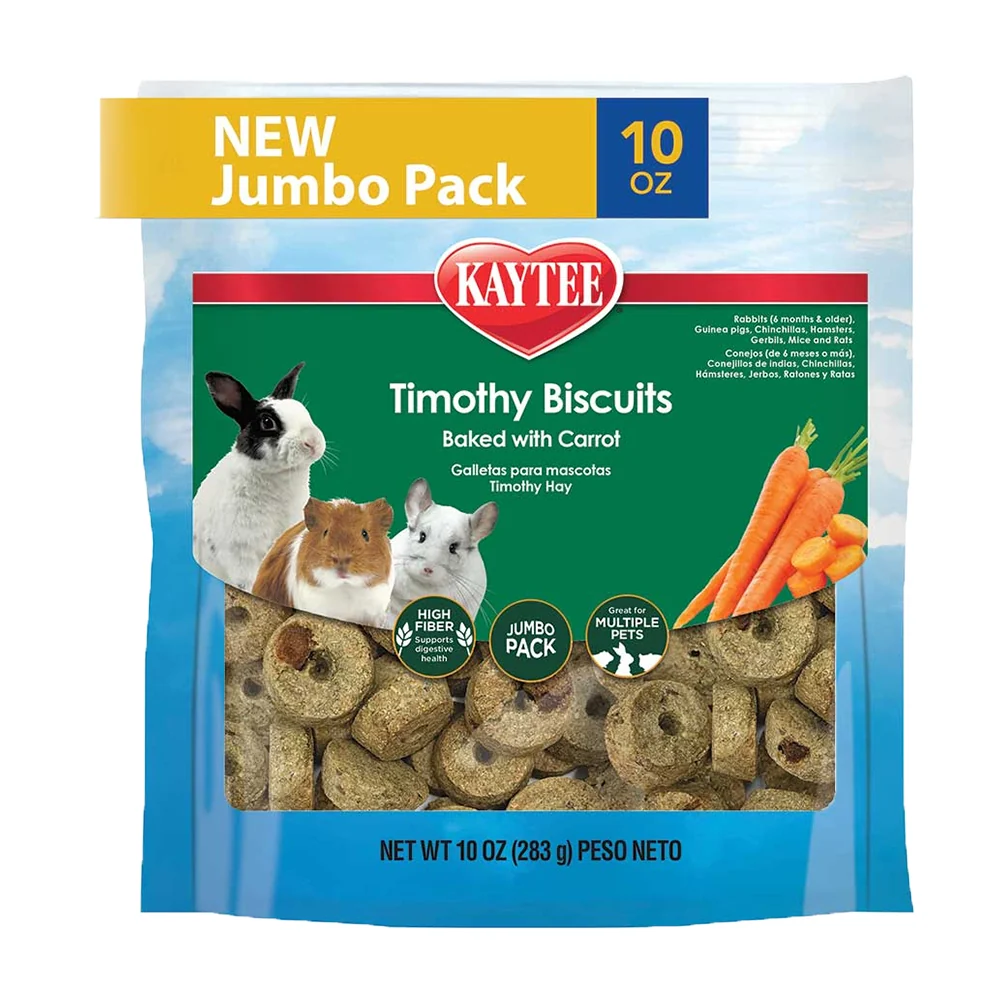 Prestigious Kaytee Timothy Biscuits Baked with Carrot Small Animal Treats 10-oz Flexible