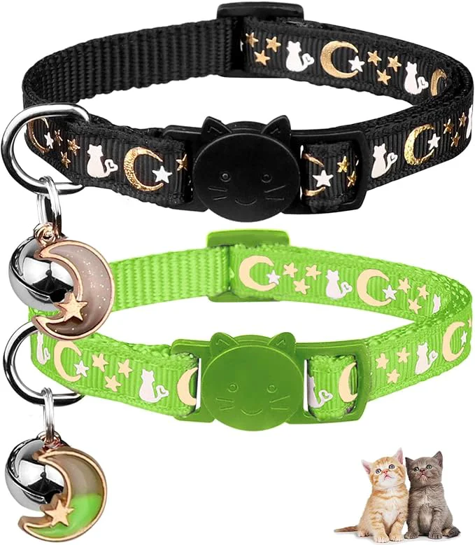 World-Class 2PCS Breakaway Cat Collars Fine Crafted
