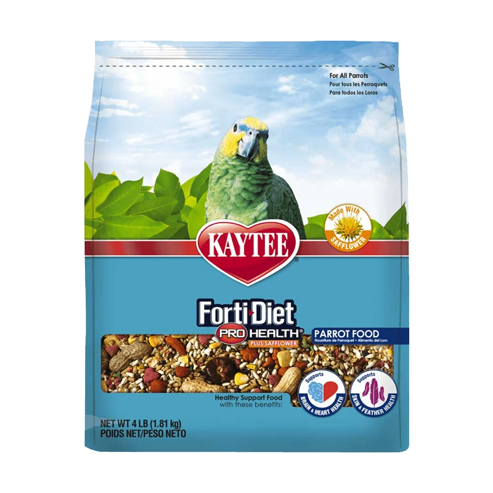 Reliable Kaytee Forti-Diet Pro Health Parrot Food with Safflower 4-lb Functional