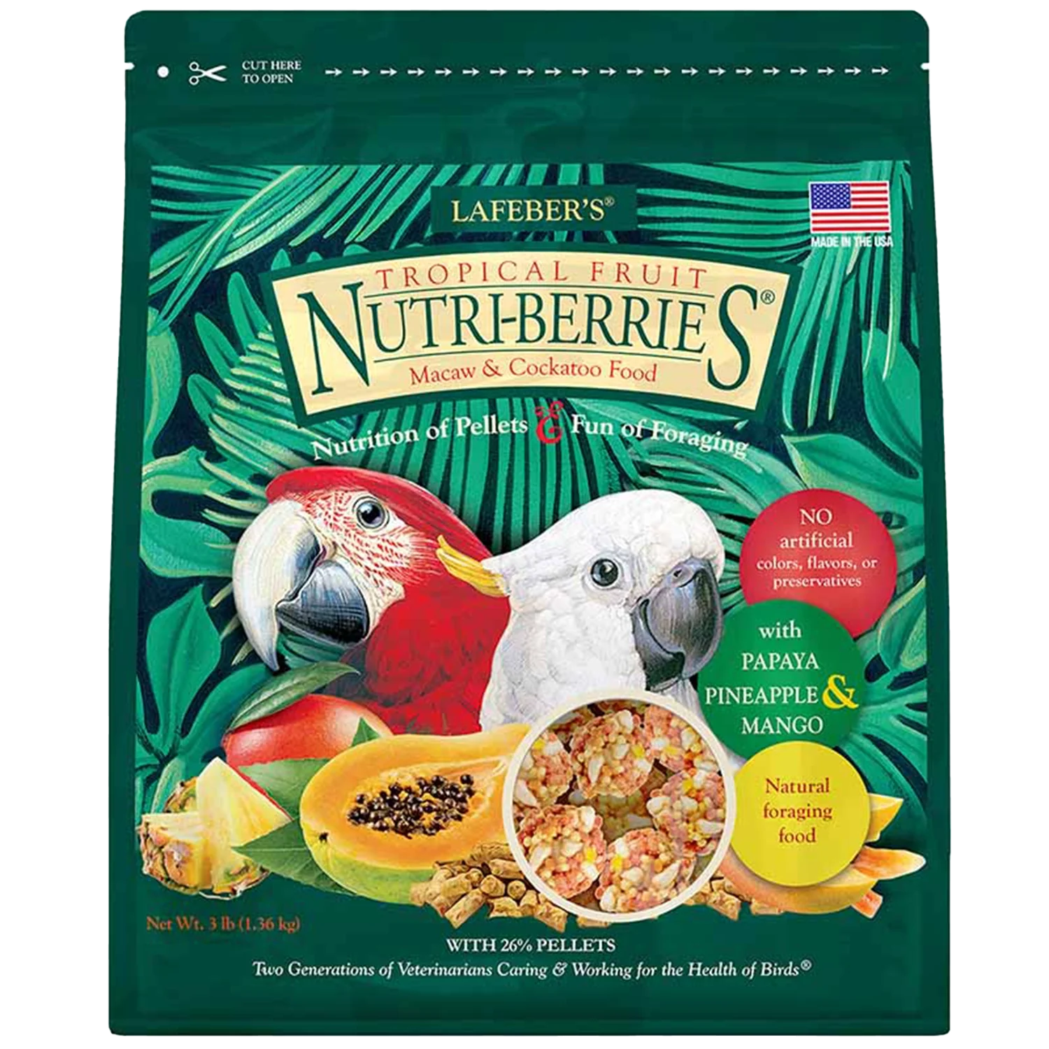 Modern Lafeber Tropical Fruit Nutri-Berries Macaw Cockatoo Bird Food 3-lb Trendy