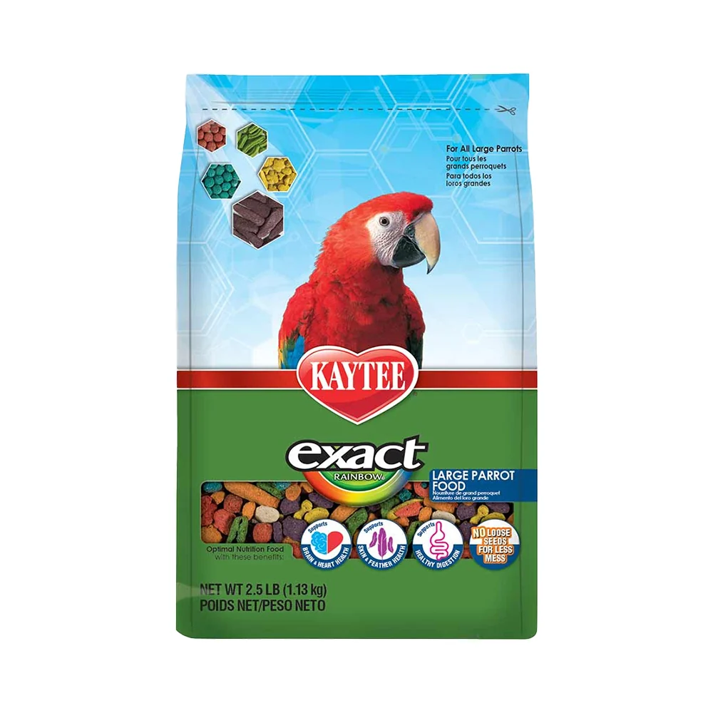 Safe Kaytee Exact Rainbow Large Parrot Food 2.5-lb Comfortable
