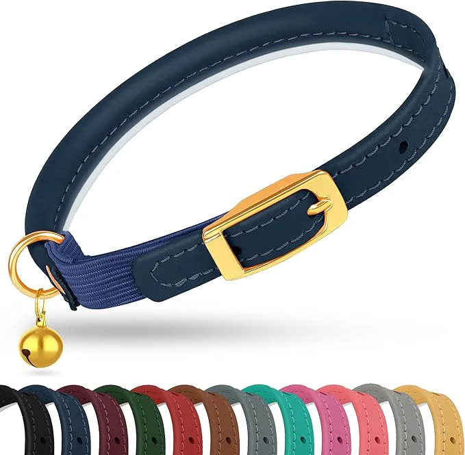 Relaxed OOPSDOGGY Rolled Leather Cat Collar Premium Material