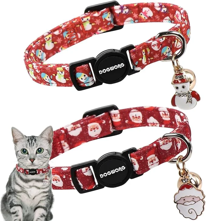 Exceptional 2 Pack Christmas Cat Collars Breakaway Superior