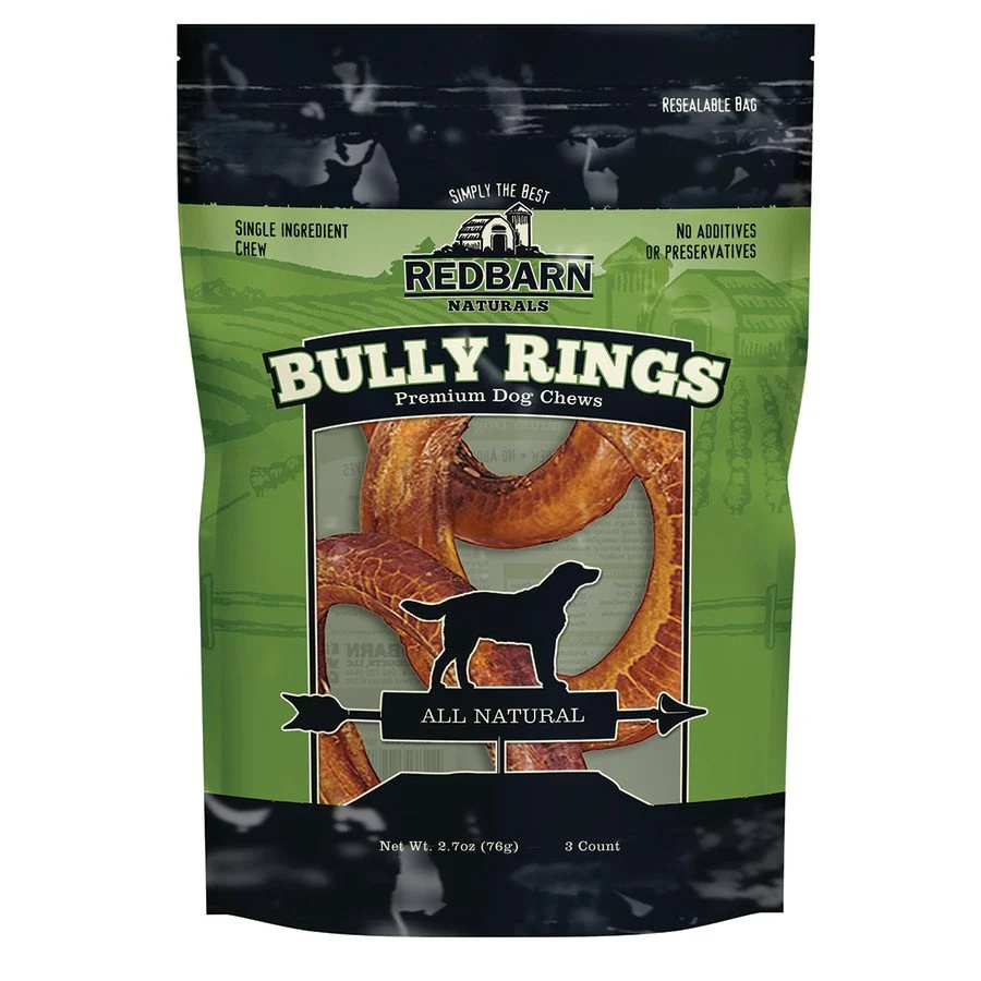 Soft Redbarn Bully Ring Dog Chew Treats 3 Count 2.7-oz Functional