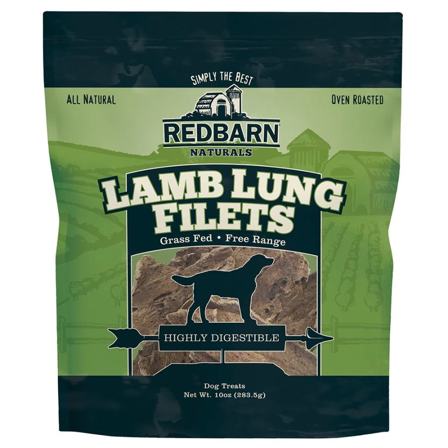 Prestigious Redbarn Lamb Lung Filets Dog Chew Treats 10-oz Versatile