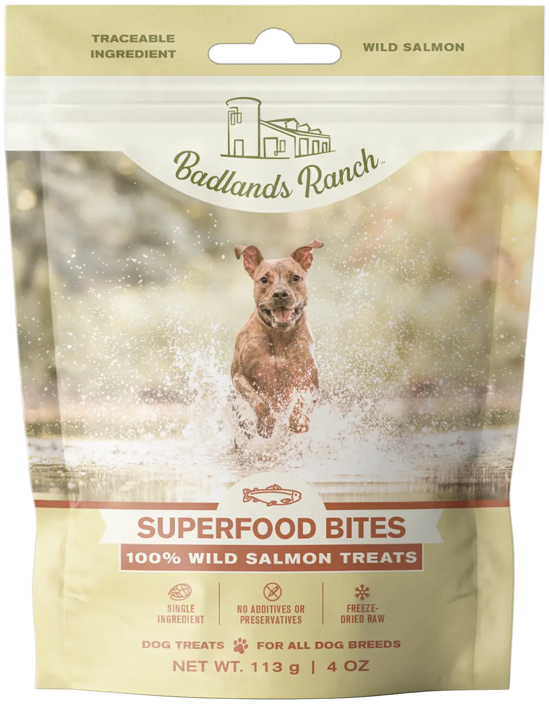 Quality Badlands Ranch Superfood Bites ze-Dried Raw Dog Treats Wild Salmon 4-oz Powerful
