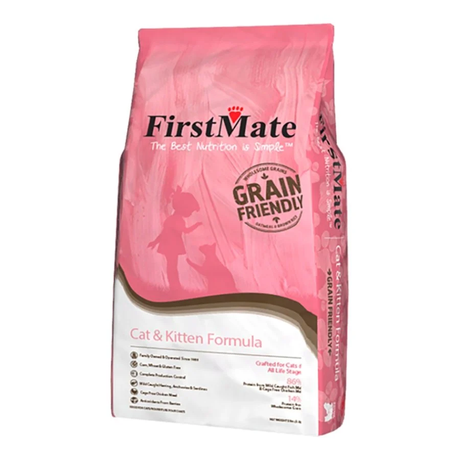 Professional FirstMate Grain Friendly Cat Kitten Formula Dry Cat Food Chicken Ocean Fish 5-lb Classic