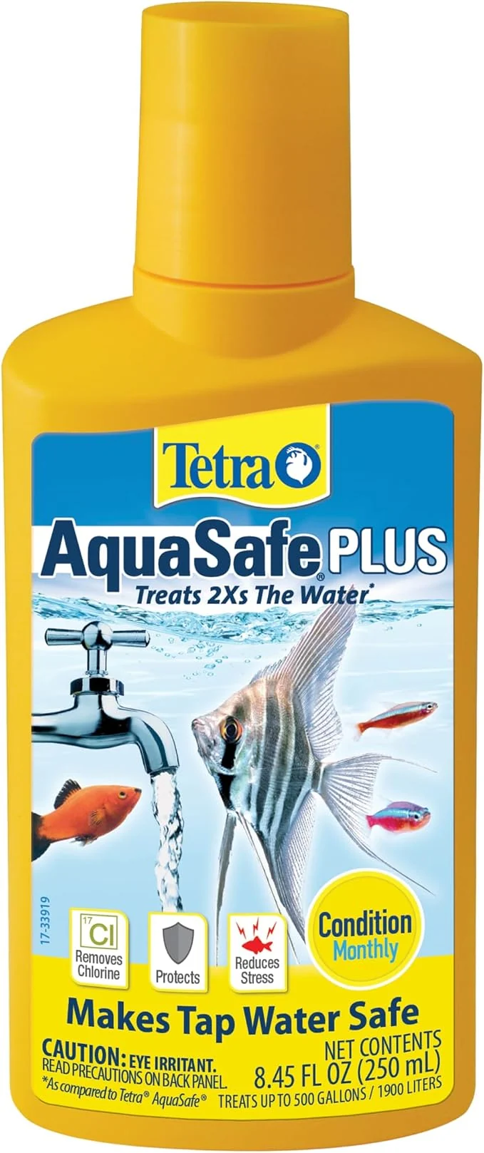 Refined Tetra AquaSafe Plus 8.45 Ounces aquarium Water Conditioner And Dechlorinator Trendy