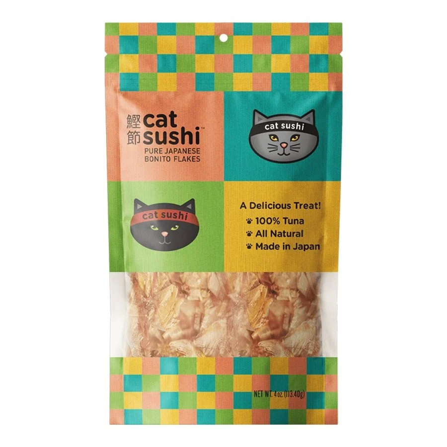 Versatile Earthly Cat Sushi Bonito Flakes Classic Cut Cat Treats Tuna 4-oz Top-Quality